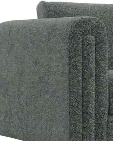 61" Dark Gray Fabric Sofa