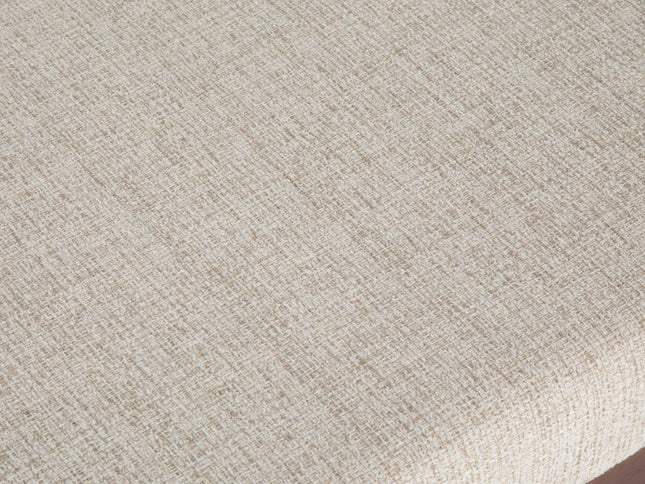 48" Platinum and Brown Fabric Ottoman