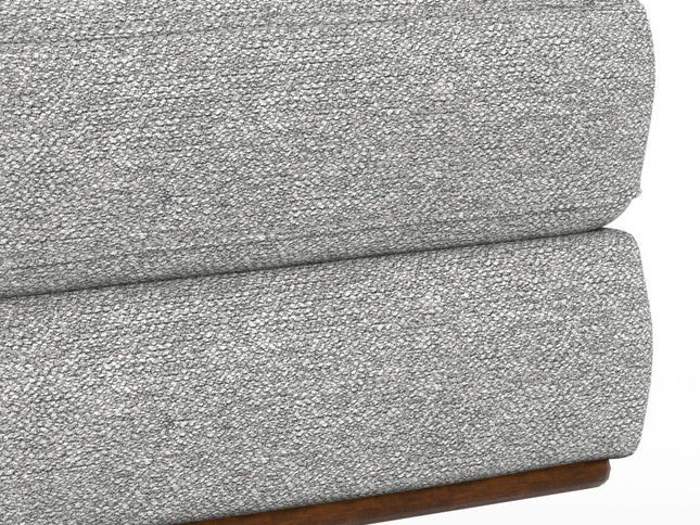 49" Gray and Brown Fabric Cocktail Ottoman