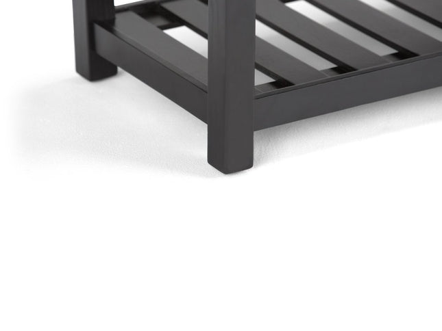 43" Brown and Espresso Fabric Ottoman With Storage