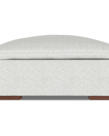 44" Gray and Brown Fabric Ottoman