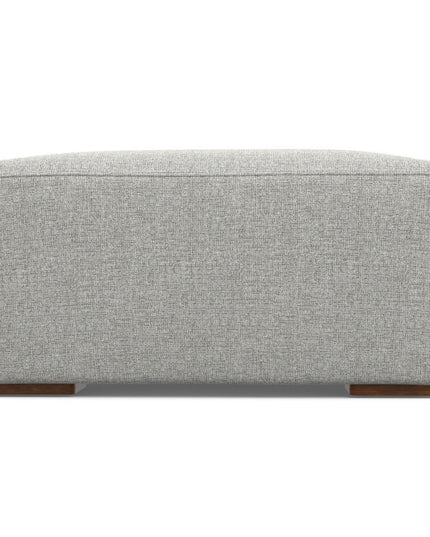 34" Gray and Brown Fabric Ottoman