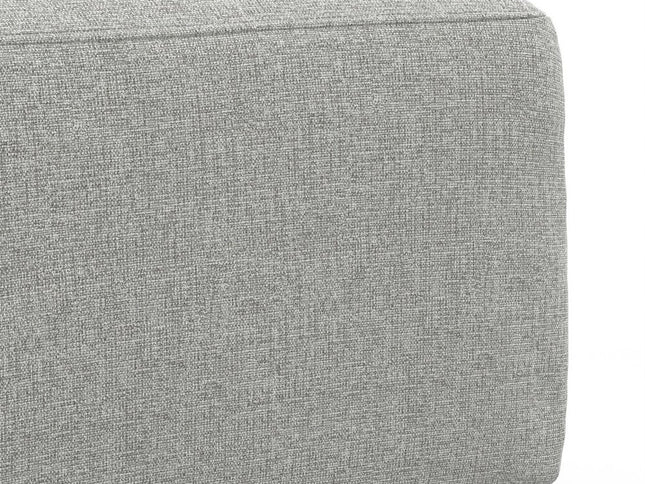 34" Gray and Brown Fabric Ottoman
