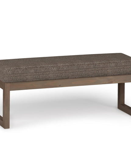 44" Brown Fabric Ottoman