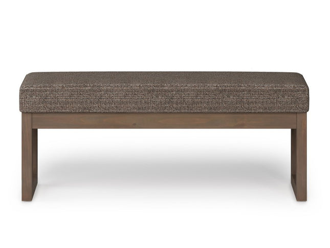 44" Brown Fabric Ottoman