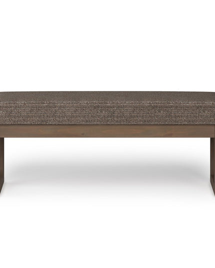 44" Brown Fabric Ottoman