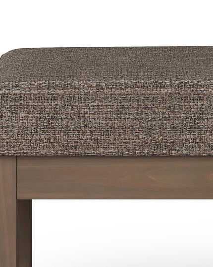 44" Brown Fabric Ottoman