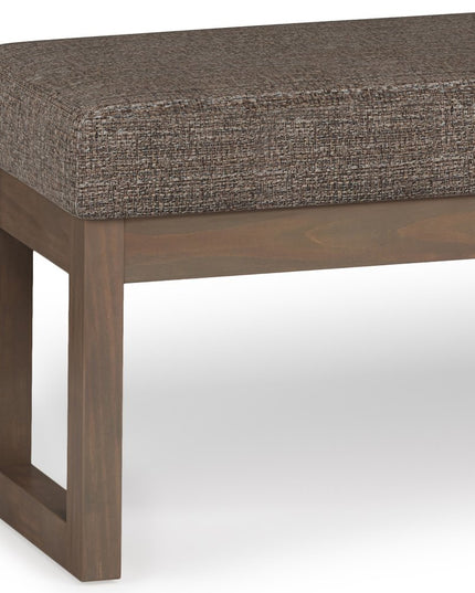 44" Brown Fabric Ottoman