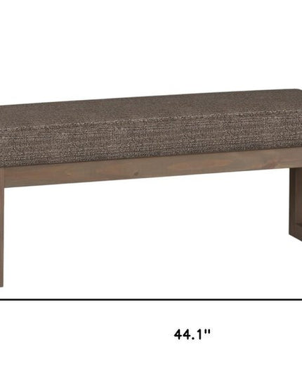 44" Brown Fabric Ottoman