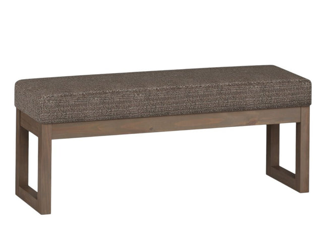 44" Brown Fabric Ottoman