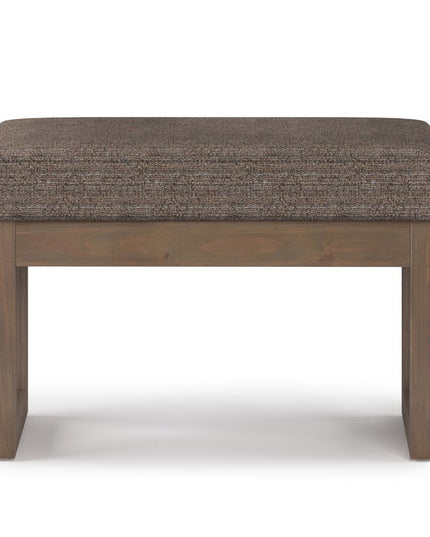 27" Brown Fabric Footstool