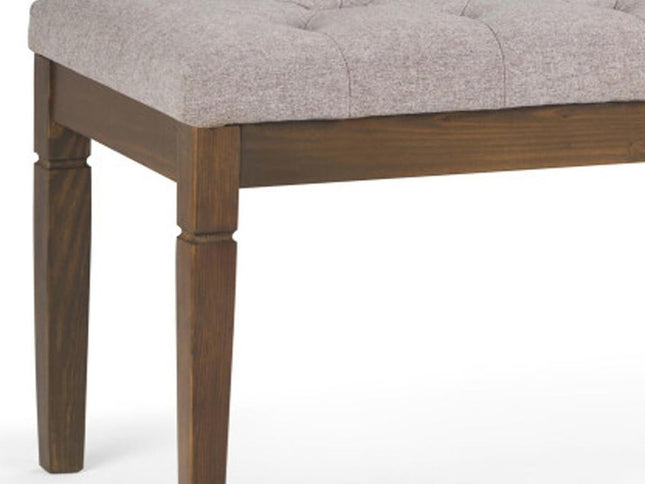 48" Gray and Brown Fabric Ottoman