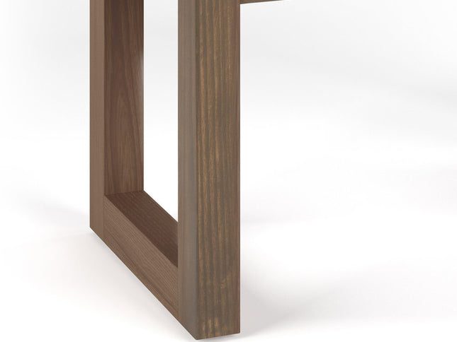 27" Gray and Brown Fabric Footstool