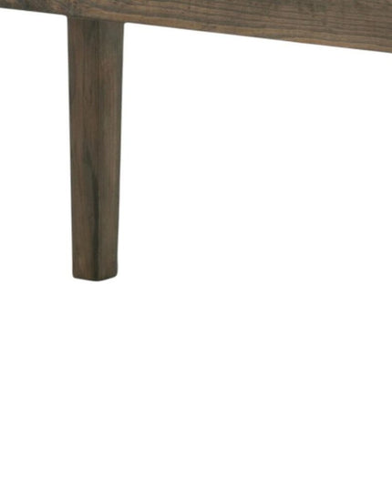 48" Natural and Brown Fabric Ottoman