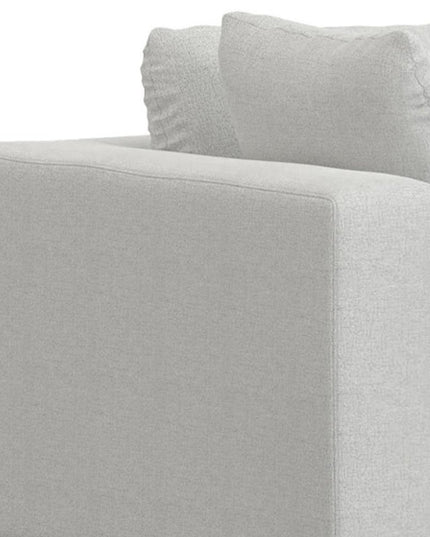 125" Gray Fabric Modular Sofa With Brown Legs