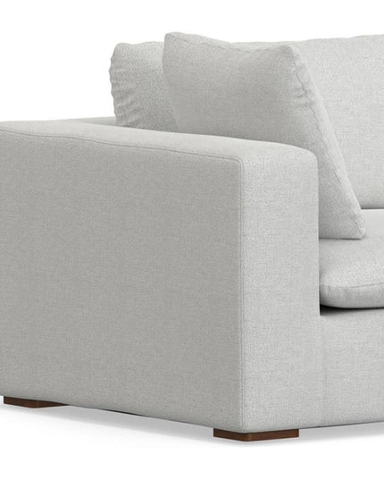 125" Gray Fabric Modular Sofa With Brown Legs