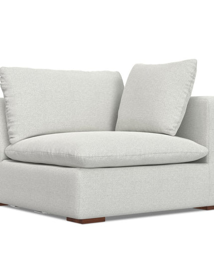 125" Gray Fabric Sofa With Ottoman With Brown Legs