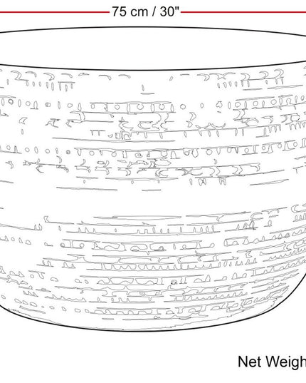 18" Bronze Metal Round Drum End Table