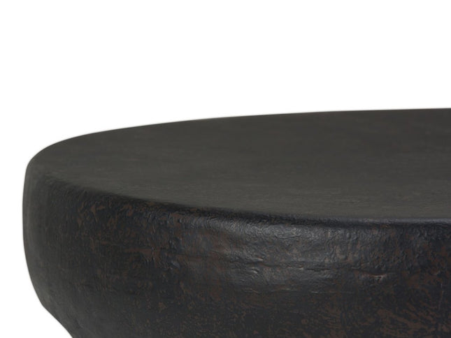 18" Bronze Metal Round Drum End Table