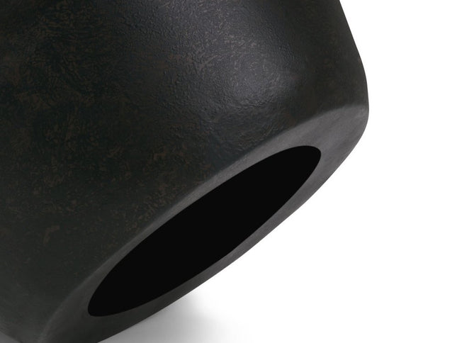 18" Bronze Metal Round Drum End Table