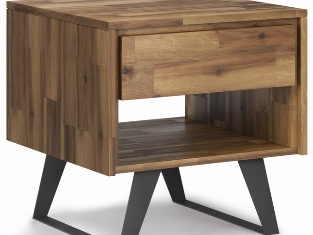 22" Gold Metal Square End Table