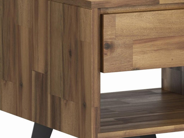 22" Gold Metal Square End Table