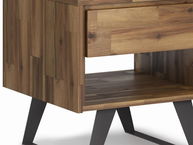 22" Gold Metal Square End Table