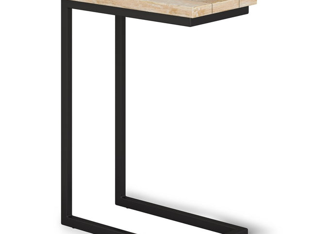 24" White Metal End Table