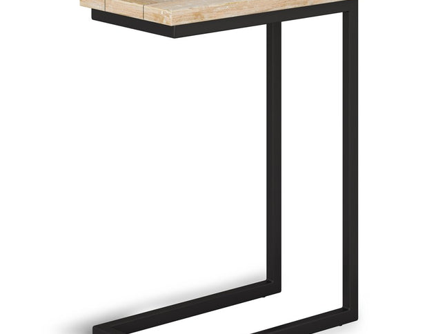 24" White Metal End Table