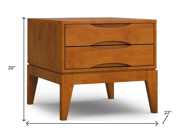 20" Brown Wood Square End Table