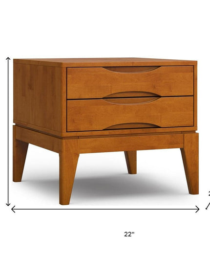 20" Brown Wood Square End Table