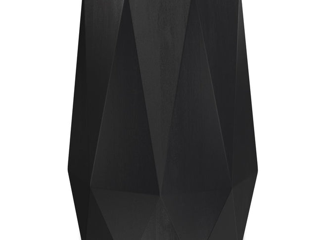 21" Black Solid Wood End Table