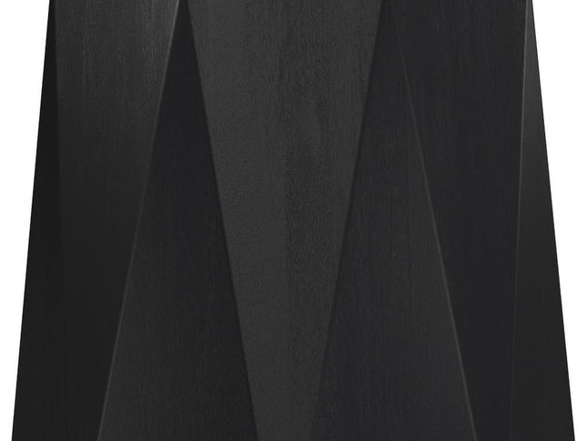 21" Black Solid Wood End Table