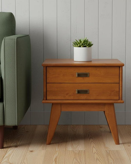 22" Brown Wood End Table