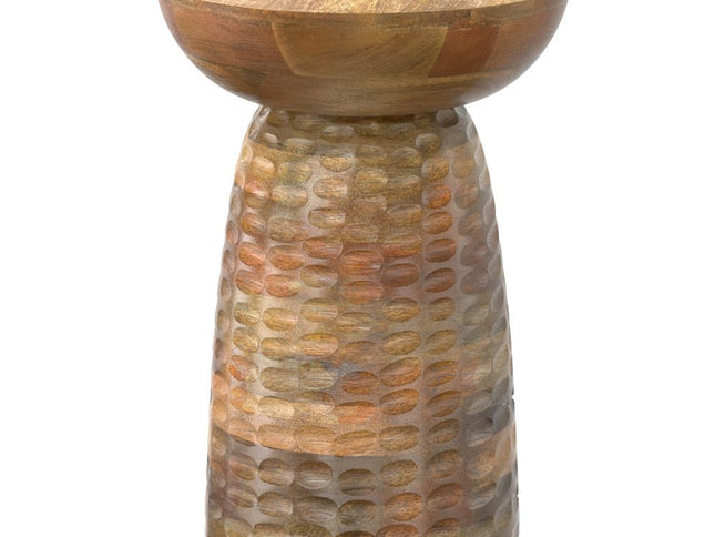 18" Natural Solid Wood Round End Table