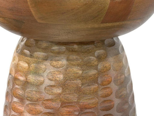 18" Natural Solid Wood Round End Table