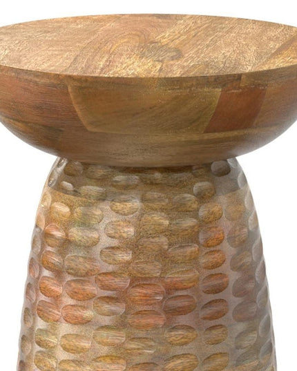 18" Natural Solid Wood Round End Table