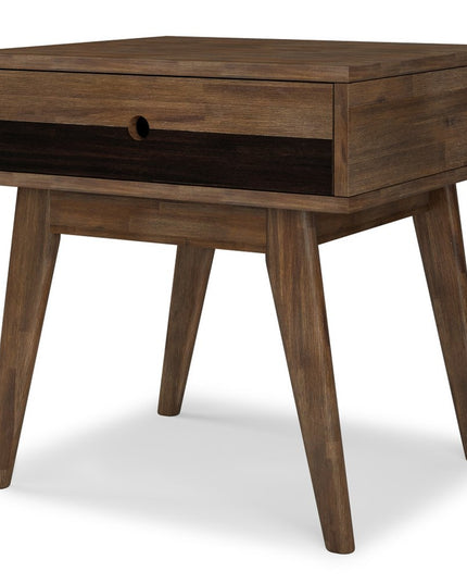 22" Brown Wood End Table