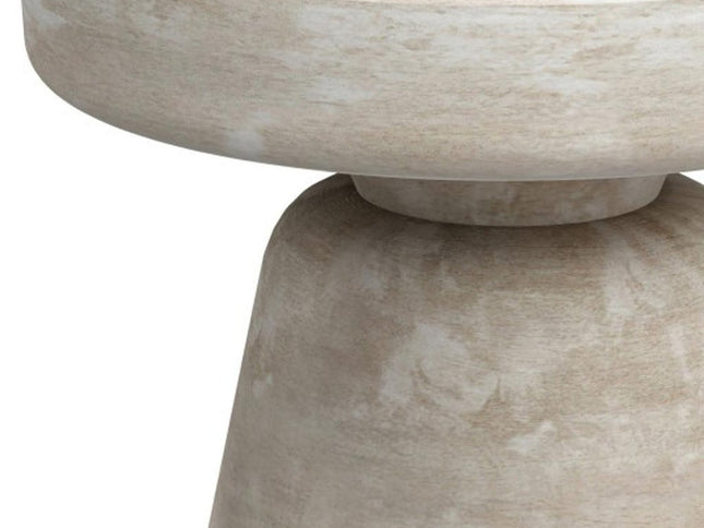 18" White Solid Wood Round End Table