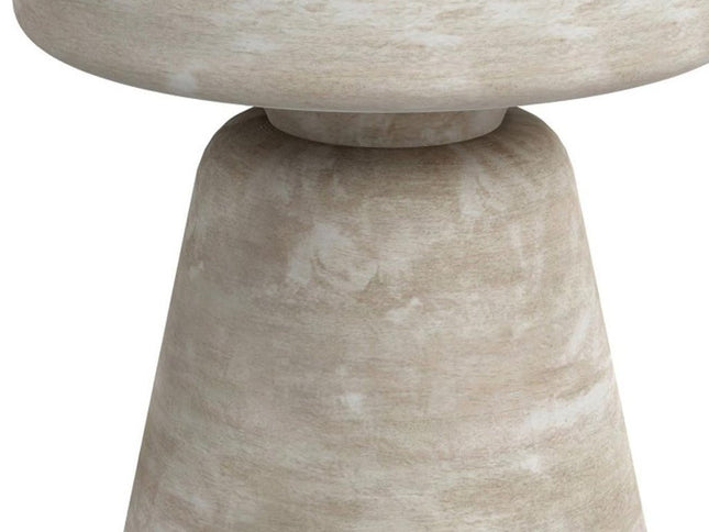 18" White Solid Wood Round End Table