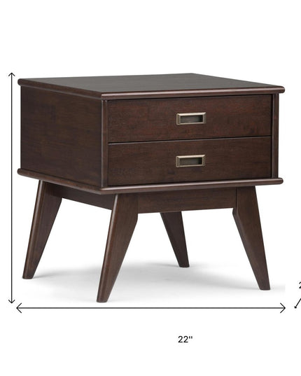 22" Brown Wood End Table