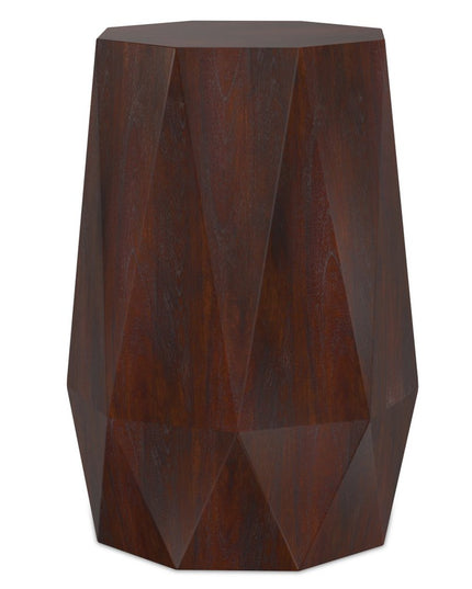 21" Brown Solid Wood End Table