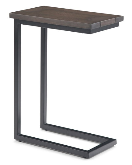 24" Brown Metal End Table