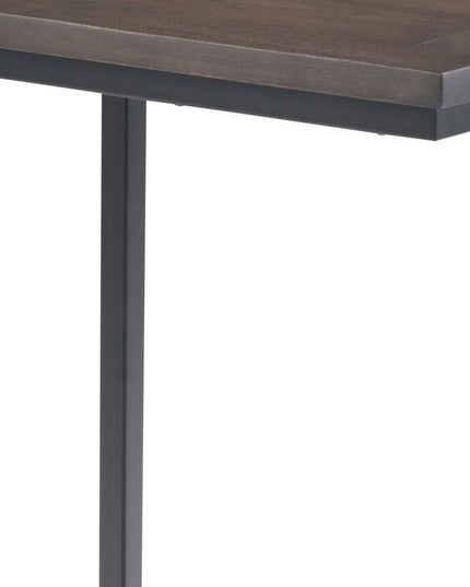 24" Brown Metal End Table