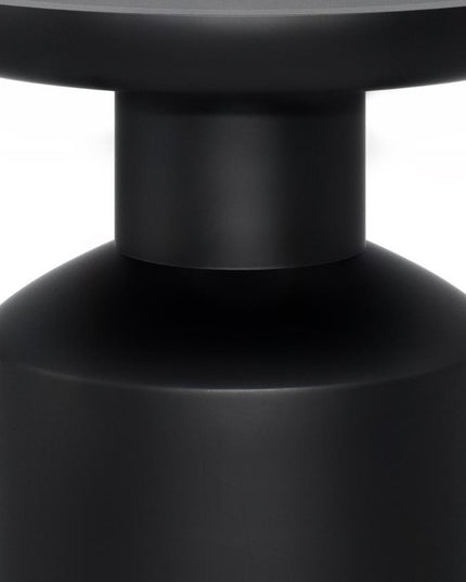 18" Black Solid Wood Round End Table