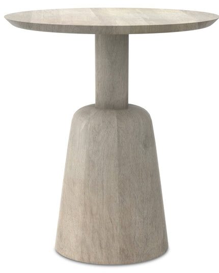 20" White Solid Wood Round End Table