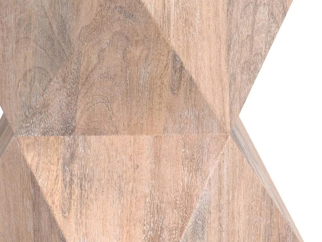 19" Natural Solid Wood Square End Table