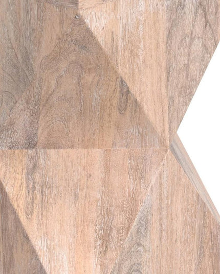 19" Natural Solid Wood Square End Table