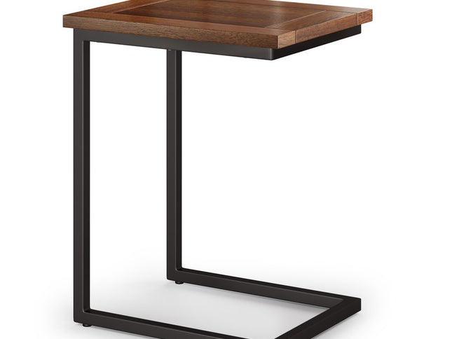 24" Brown Metal End Table