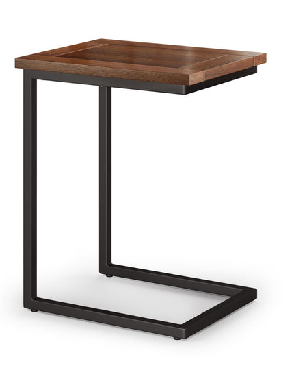 24" Brown Metal End Table